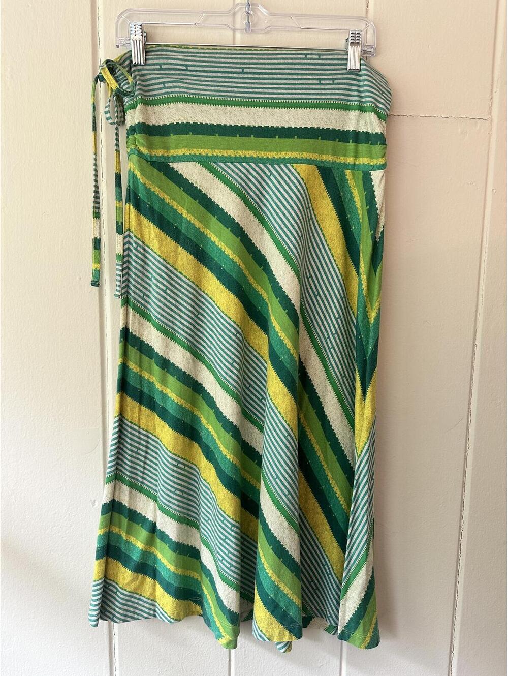 Patagonia Kamala Maxi Skirt and Bandeau Dress Yellow and Green Size Medium